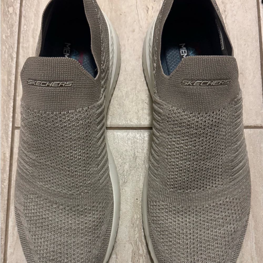Skechers Men's Taupe Slip-On Sneakers